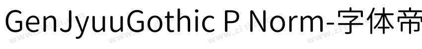 GenJyuuGothic P Norm字体转换